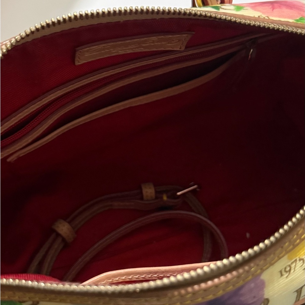 Dooney & Bourke Hibiscus Floral Barrel Satchel – Rare Vintage Colorful Beauty - Picture 6 of 10